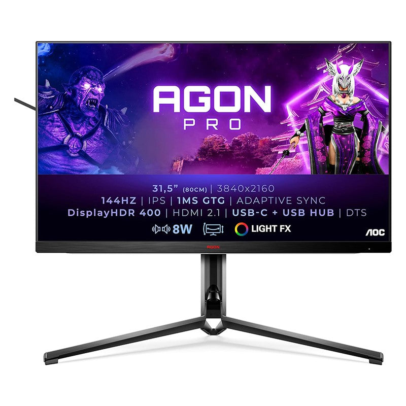 ايه او سي شاشة الألعاب أجون AG324UX مقاس 32 بوصة بدقة 4 كي الترا اتش دي اي بي اس، بمعدل تحديث 144 هرتز، ووقت استجابة 1 مللي ثانية، ومنفذ اتش دي ام آي 2.1 ايه او سي شاشة الألعاب أجون AG324UX مقاس 32 بوصة بدقة 4 كي الترا اتش دي اي بي اس، بمعدل تحديث 144 هرتز، ووقت استجابة 1 مللي ثانية، ومنفذ اتش دي ام آي 2.1